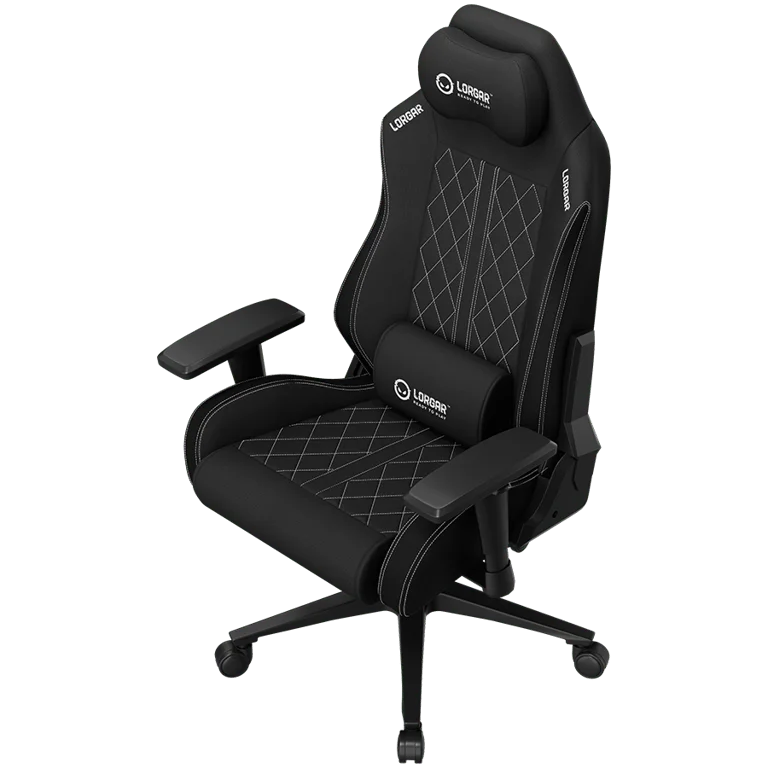 LORGAR CHA41, Ergonomic Gaming Chair Advanced, premium anti-stain fabric, Black/white