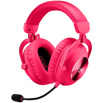 Гейминг слушалки Logitech G PRO X2 LIGHTSPEED безжични, магента