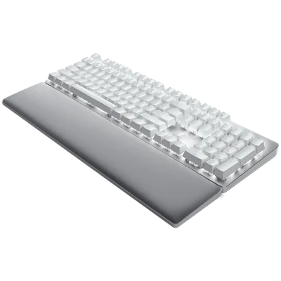 Гейминг клавиатура Razer Pro Type Ultra безжична, механични Razer Yellow превключватели, US Layout, бяла подсветка, Bluetooth и Razer HyperSpeed, USB-C, кожена поставка за китки, Soft-touch покритие