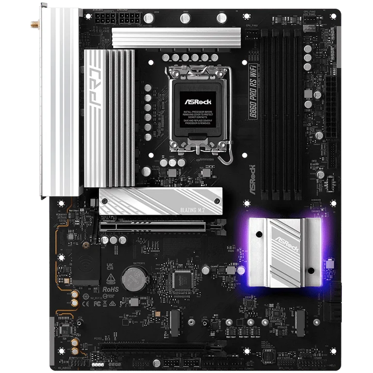 Дънна платка ASROCK Intel B860 ATX, 4DDR5, Wi-Fi 6E