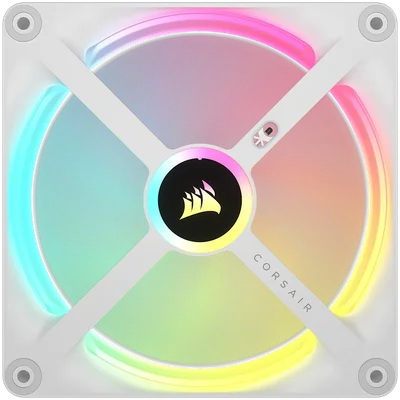 CORSAIR QX RGB Series, iCUE LINK QX140 RGB WHITE, 140mm Magnetic Dome RGB Fan, Dual Fan Kit