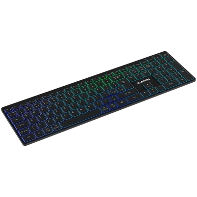 CANYON keyboard HKB-W11 UK/US RGB Dual Mode Wireless Black