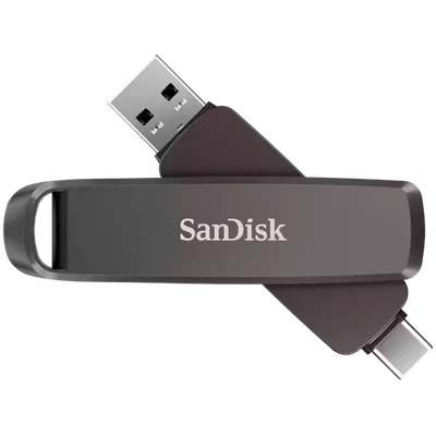 USB флашка SanDisk Extreme PRO Dual Drive 1TB USB 3.2 Gen 2, 1000MB/s, 900MB/s, USB Type-C и USB Type-A, метална, черен