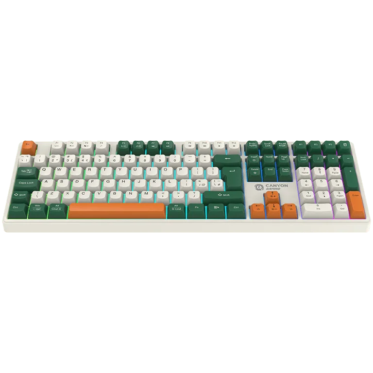 Гейминг клавиатура CANYON Shadder GKW-11 RGB механична безжична бяла