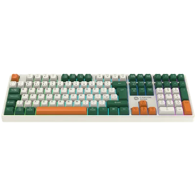 Гейминг клавиатура CANYON Shadder GKW-11 RGB механична безжична бяла