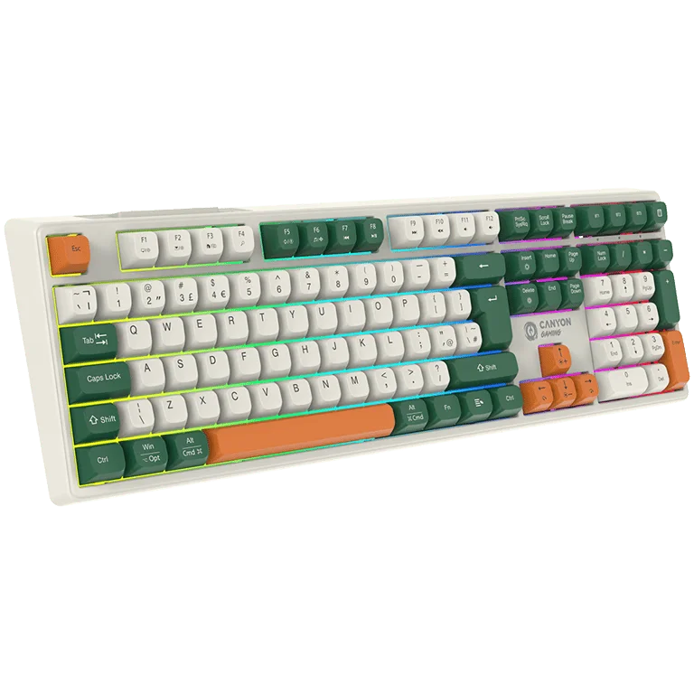 Гейминг клавиатура CANYON Shadder GKW-11 RGB механична безжична бяла