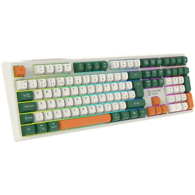 Гейминг клавиатура CANYON Shadder GKW-11 RGB механична безжична бяла