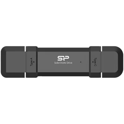 Silicon Power 500GB DS72 Dual USB-C/USB 3.2 Gen 2, Portable External SSD, Steam Deck and iPhone 15 Pro, R/W: up to 1050MB/s; 850MB/s, Black