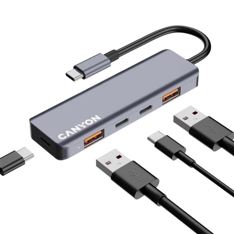 CANYON hub DS-18 5in1 USB-C Grey