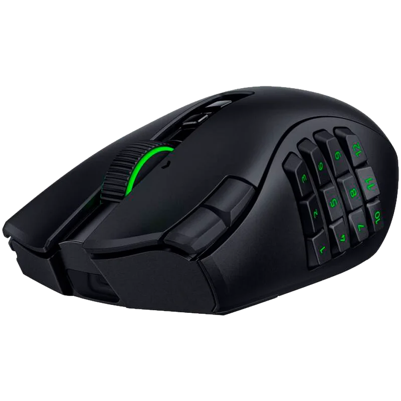 Гейминг мишка RAZER – Naga V3 Pro, безжична и кабелна, Razer Focus Pro 50K, 50000 dpi, програмируеми бутони, черна