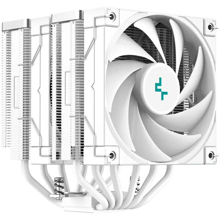 Охладител за процесор DeepCool AK620 WH 2x120mm PWM FDB, 260W TDP, 6 топлинни тръби, бял
