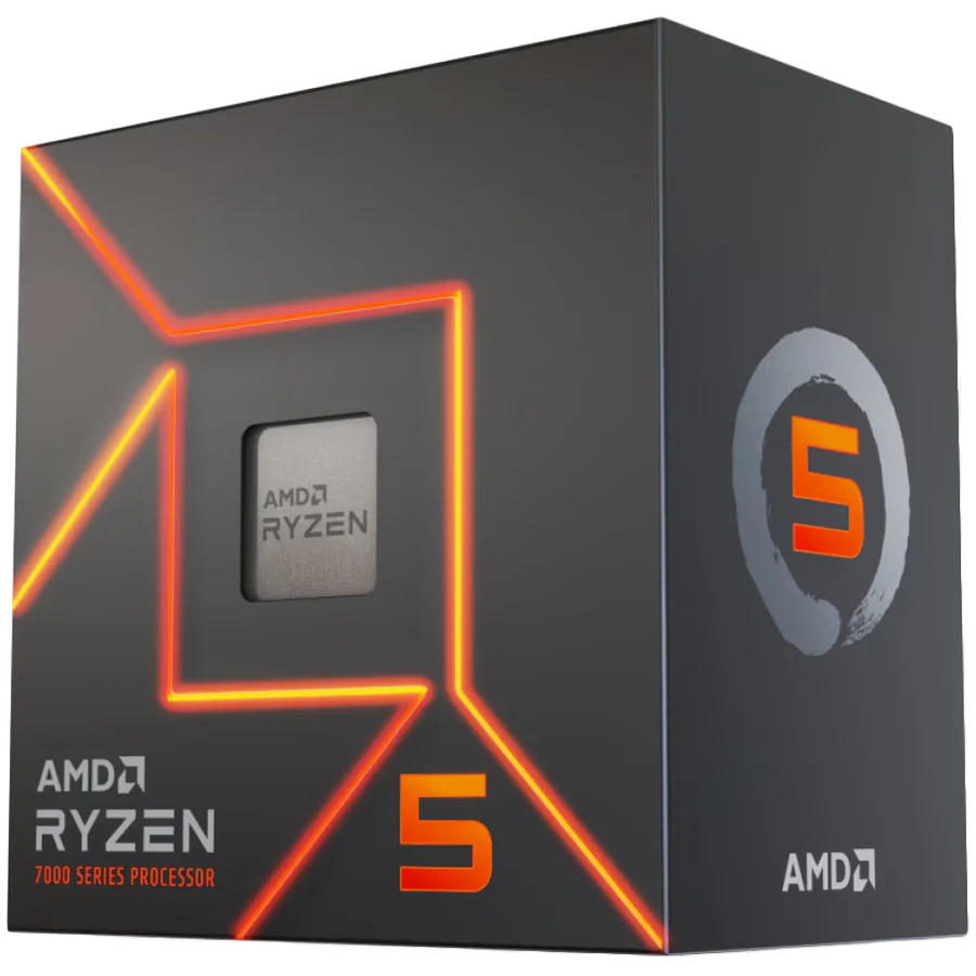 Процесор AMD – Ryzen 5 7500, 6 ядра, 12 нишки, 5.00 GHz, AM5, AMD Radeon Graphics