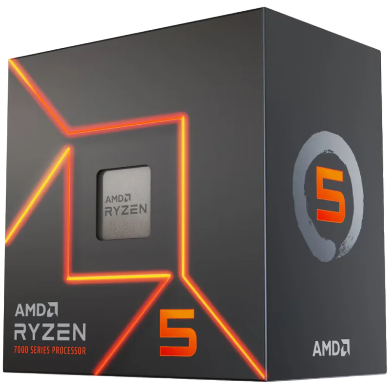 Процесор AMD – Ryzen 5 7500, 6 ядра, 12 нишки, 5.00 GHz, AM5, AMD Radeon Graphics