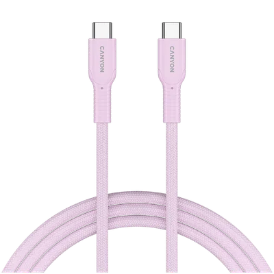 CANYON cable OnWire 60CL C-C 60W COLOR Braided 1m Pink