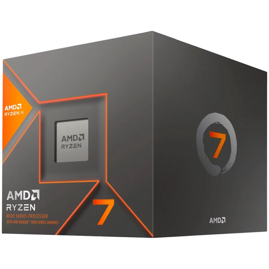 AMD CPU Desktop Ryzen 7 8C/16T 8700G (3.8/5.1GHz Max, 24MB,65W,AM5) with Wraith Stealth Cooler, box