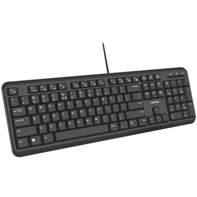 CANYON keyboard HKB-20 EN/BG Velvet Wired  Black