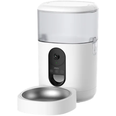 Умен дозатор за храна за домашни любимци IMOU, 2.5K HD, 360° изглед, Wi-Fi, бял