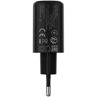 Захранващ адаптер CANYON OnCharge 250 25W USB-C PD PPS, черен
