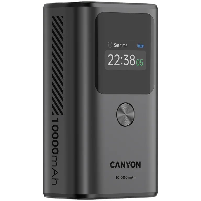 Външна батерия CANYON OnPower 130 10000mAh PD30W тъмно сив