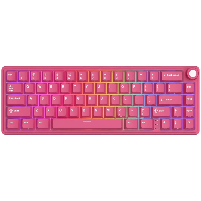 ROYAL KLUDGE R65 Berry Red Gaming Keyboard Cream Switch