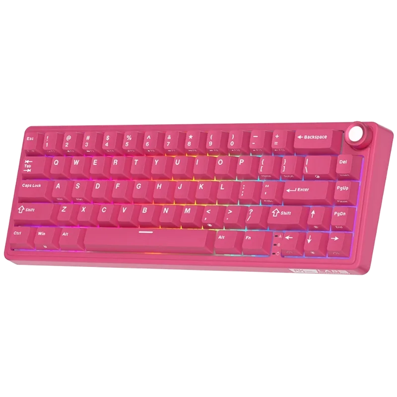 ROYAL KLUDGE R65 Berry Red Gaming Keyboard Cream Switch