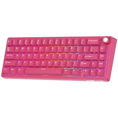 ROYAL KLUDGE R65 Berry Red Gaming Keyboard Cream Switch