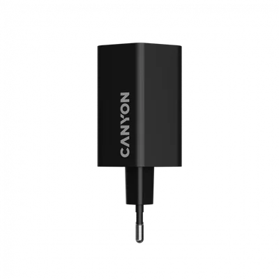 Захранващ адаптер CANYON HEXAGON 65 GaN 65W 2xUSB-C 1xUSB-A EU Черен