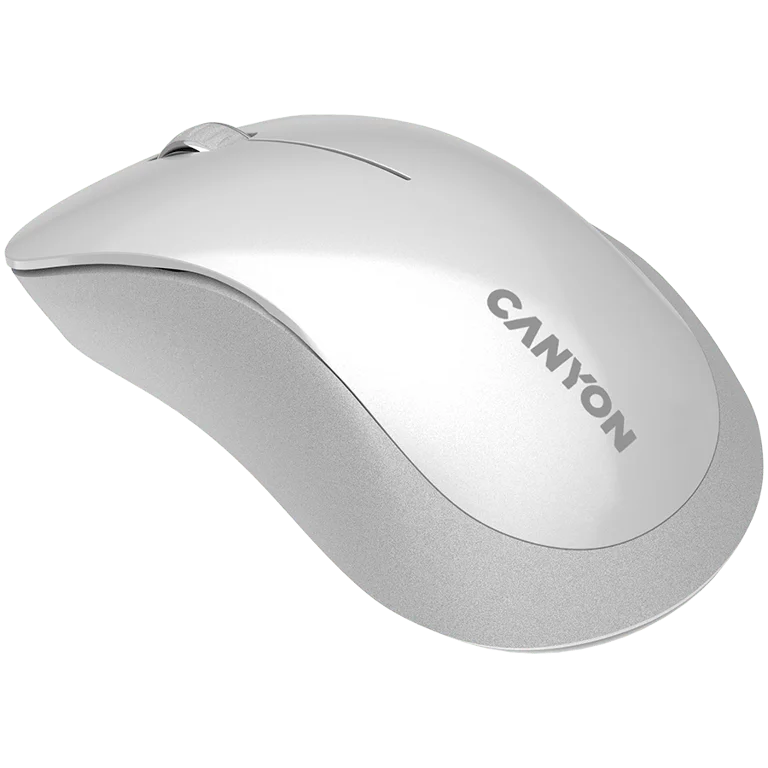 CANYON MW-11, 2.4 GHz  Wireless mouse ,with 3 buttons, DPI 1200, Battery:AAA*2pcs  ,pearl white grey67*109*38mm 0.063kg
