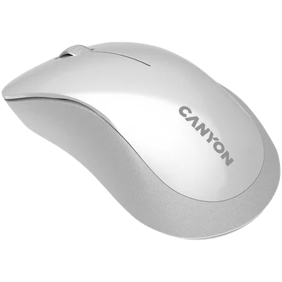 CANYON MW-11, 2.4 GHz  Wireless mouse ,with 3 buttons, DPI 1200, Battery:AAA*2pcs  ,pearl white grey67*109*38mm 0.063kg