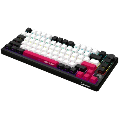 LORGAR KBP7075W, Wireless 75% Mechanical Gaming Keyboard Pro, Black/red, EN layout