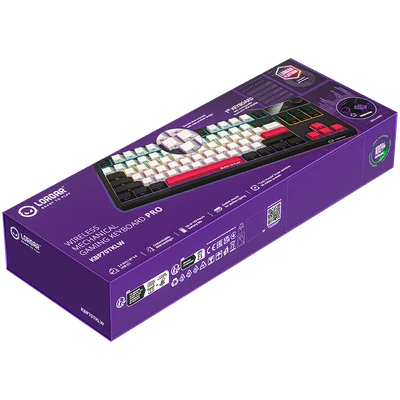 LORGAR KBP70TKLW, Wireless TKL Mechanical Gaming Keyboard Pro, Black/red, EN layout