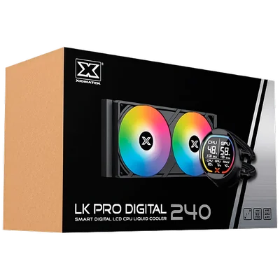 Охладител за процесор XIGMATEK LK Pro 240 Digital EN47428, водно охлаждане, 240мм, LCD дисплей, ARGB