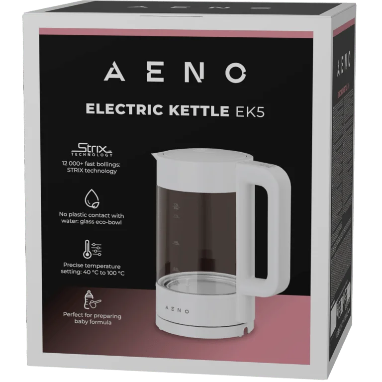 Електрическа кана AENO – EK5, 1.7 л, 1850-2200 W, бяла