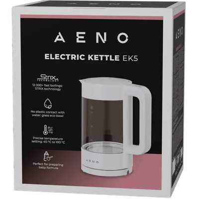 Електрическа кана AENO – EK5, 1.7 л, 1850-2200 W, бяла