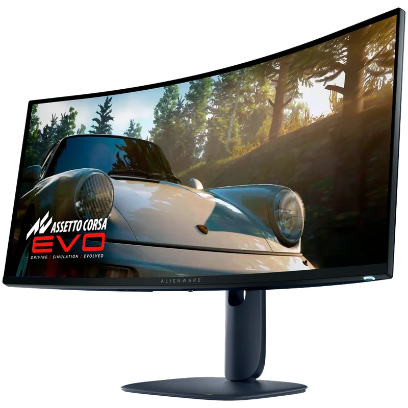Monitor LED Alienware AW3425DW 34.2", 3440x1440, UW-QHD, 240Hz, QD-OLED AG, 21:9, 1.5m:1, 250 cd/m2 / 1000 cd/m2, 0.03ms GTG, 178/178, 99.3% DCI-P3, DP, 2xHDMI, 1xUSB-B, 1xUSB-A, 1xUSB-C (15W), T/S/H Adj (11cm), Curved (1800R),  True Black, 3Y