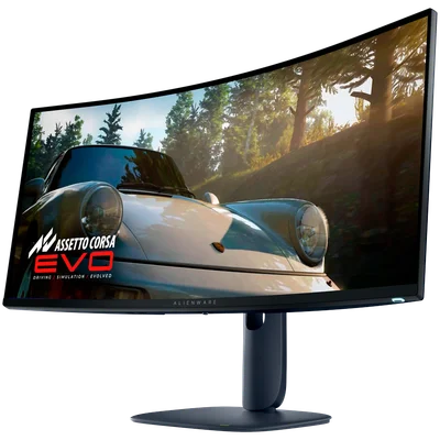 Monitor LED Alienware AW3425DW 34.2", 3440x1440, UW-QHD, 240Hz, QD-OLED AG, 21:9, 1.5m:1, 250 cd/m2 / 1000 cd/m2, 0.03ms GTG, 178/178, 99.3% DCI-P3, DP, 2xHDMI, 1xUSB-B, 1xUSB-A, 1xUSB-C (15W), T/S/H Adj (11cm), Curved (1800R),  True Black, 3Y