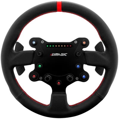 SIMAGIC GT‑Style GTS Steering Wheel for GT Simulation, suede finish