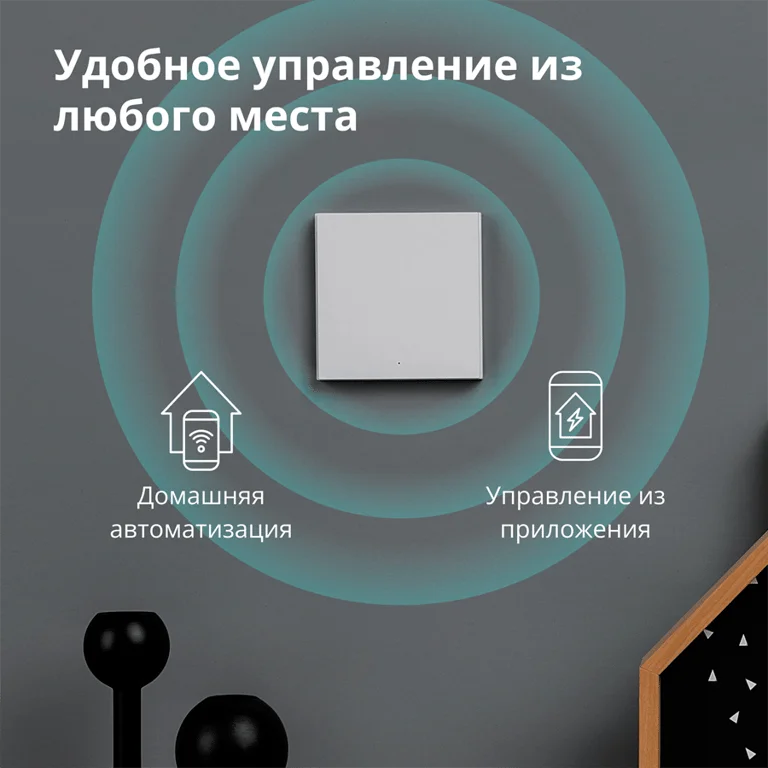 Смарт стенен ключ AQARA – WS-EUK01, ZigBee, 1 бутон, бял