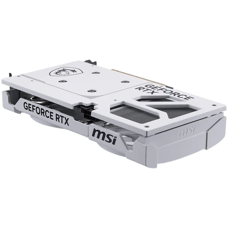 MSI Video Card NVIDIA GeForce RTX 5060 Ti 8G VENTUS 2X OC WHITE PLUS, 8GB GDDR7, 128-bit, 2617 MHz Boost, 4608 CUDA Cores, PCIe 5.0 (x8), 3x DP 2.1b, HDMI 2.1b, RAY TRACING, Dual Fan, 180W TDP, 8-pin PCIe Power, G-SYNC, 2-Slot, 3Y