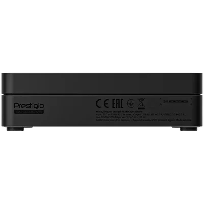 Мини компютър PRESTIGIO SOLUTIONS Alder Lake N100, 8GB RAM, 256GB SSD, Intel UHD Graphics, Wi-Fi 6, Linux Ubuntu, черен