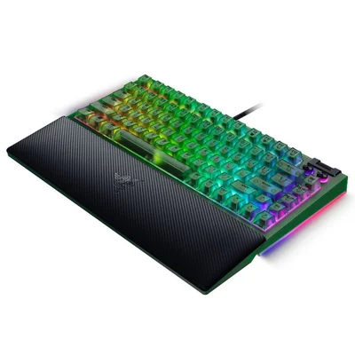 Гейминг клавиатура Razer BlackWidow V4 75% Phantom Green Edition RZ03-05003300-R3M1, механична, RGB подсветка, Hot-swappable, US разпределение