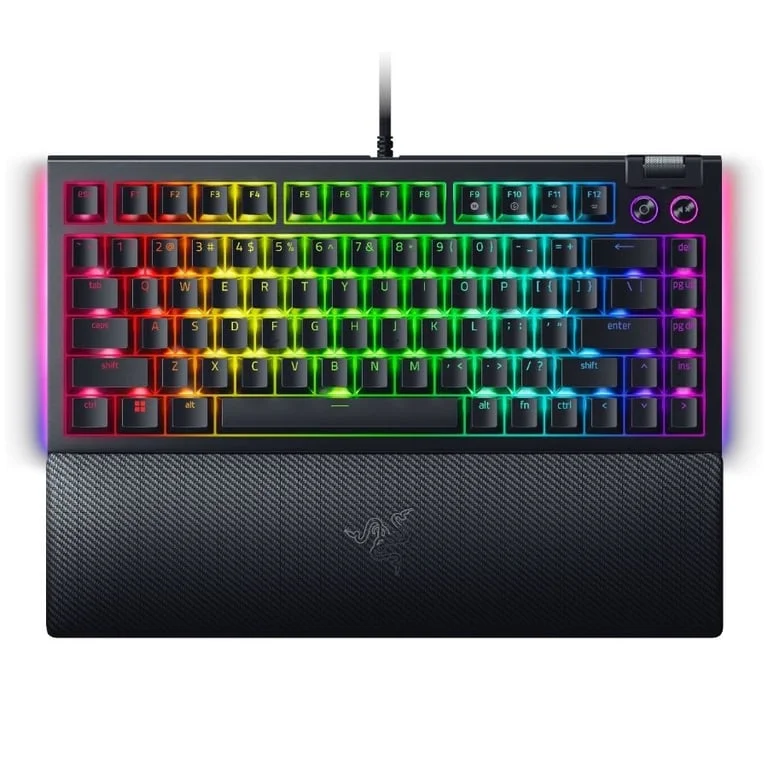 Гейминг клавиатура Razer BlackWidow V4 75% RZ03-05000100-R3M1, US Layout, Razer Chroma RGB, Hot-swappable, Черен