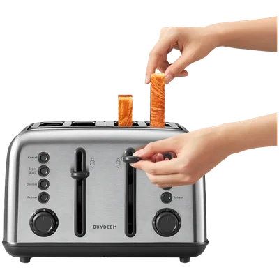 BUYDEEM 4 Slice Toaster, model DT640E, color Stainless Stell, EU
