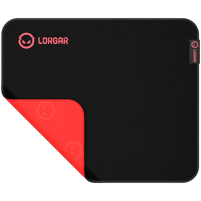 Lorgar Main 323, Gaming mouse pad, Precise control surface, Red anti-slip rubber base, size: 360mm x 300mm x 3mm, weight 0.21kg