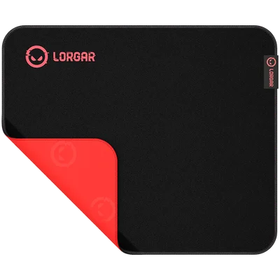 Lorgar Main 323, Gaming mouse pad, Precise control surface, Red anti-slip rubber base, size: 360mm x 300mm x 3mm, weight 0.21kg