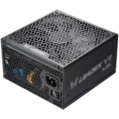 Захранване Super Flower Leadex VII XG 850W ATX 3.1, 80 Plus Gold, напълно модулно, 140mm вентилатор, 10 години гаранция, черен