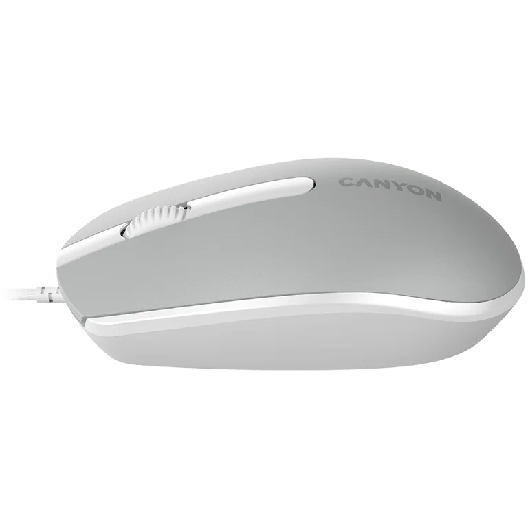Мишка CANYON – M-10, с кабел, тъмно сива