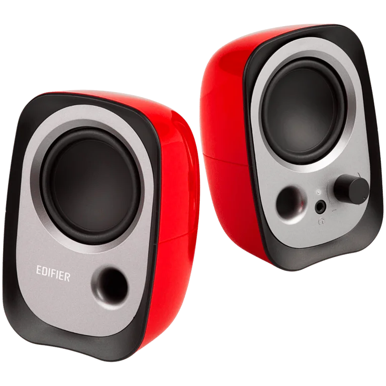 Тонколони Edifier – R12U, 2.0, USB, AUX, 4W, червени