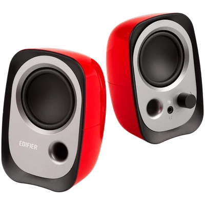 Тонколони Edifier – R12U, 2.0, USB, AUX, 4W, червени