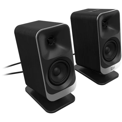 Klipsch ProMedia Lumina 2.1 Gaming Audio System with Subwoofer and LED Lighting Effects Built-in, Black